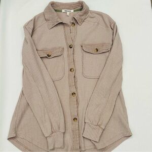 Briggs New York Beige Button Down Shirt